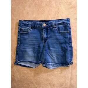Celebrity Pink Girls Sz 14 Dark Denim High Waist Stretchy Shorts (S)